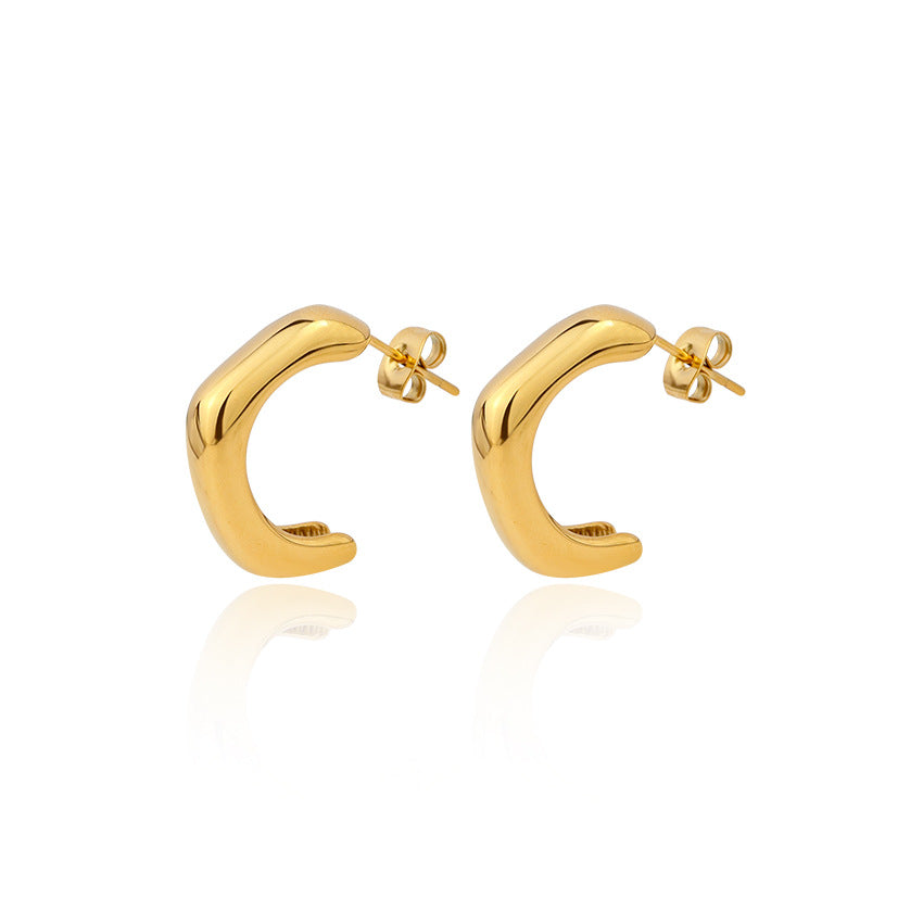 LUNA GOLD HOOP EARRINGS