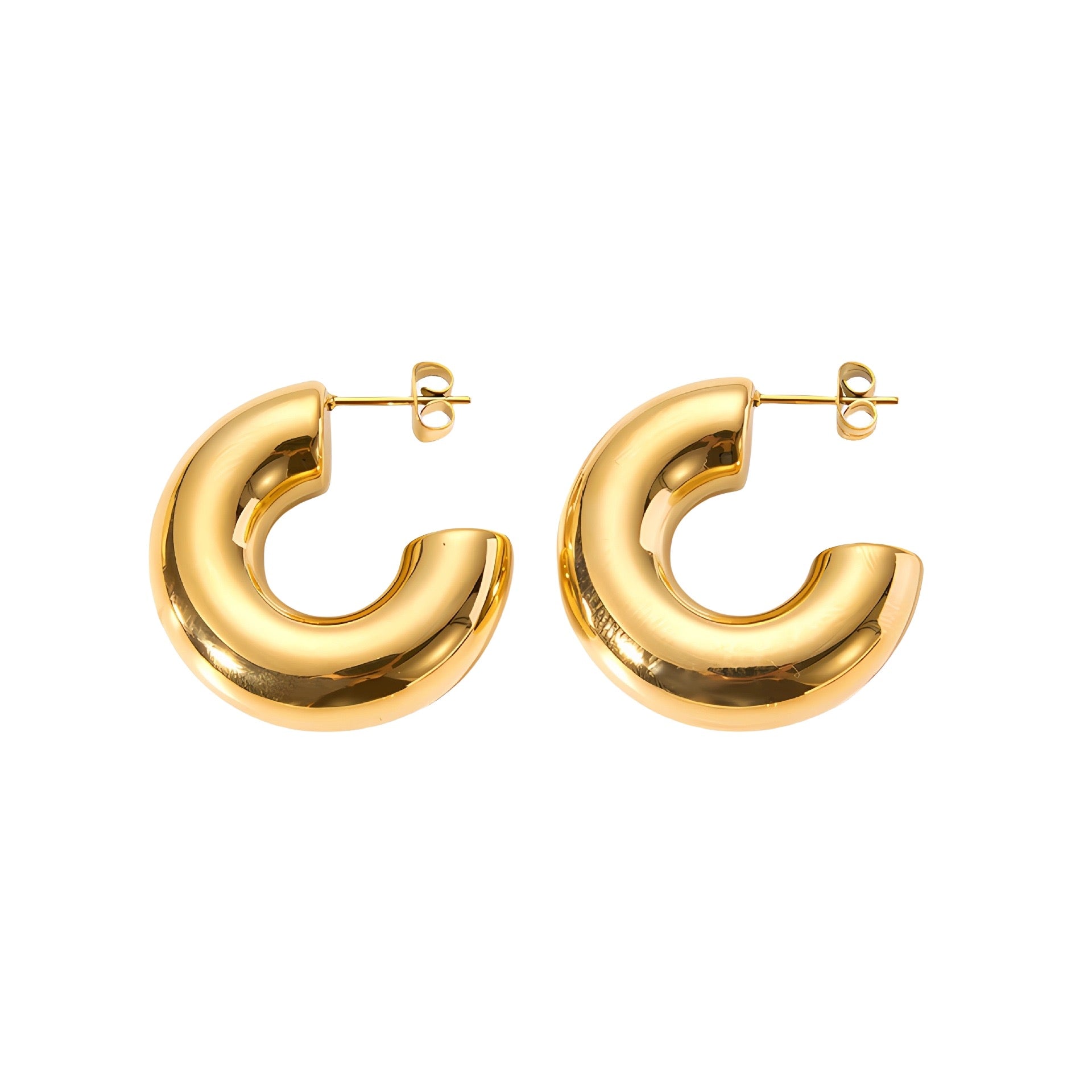 MILA GOLD HOOP EARRINGS