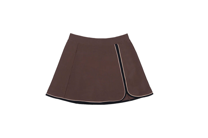 CHOCOLATE BROWN ZIA SWIM SKIRT