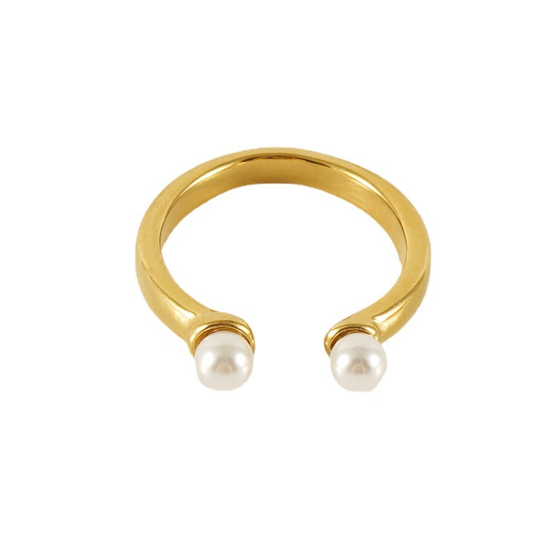 IVY GOLD PEARL RING